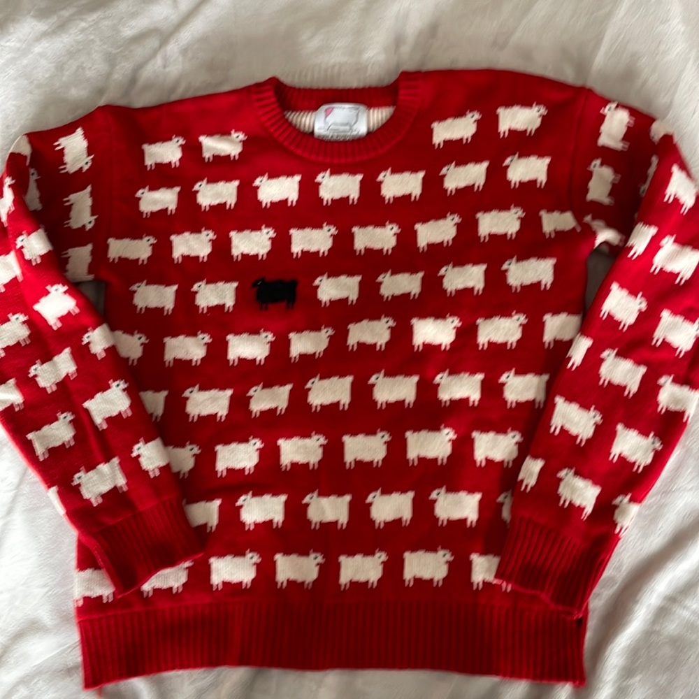 Rowing Blazers Warm & Wonderful Sheep Motif Sweater Sz L